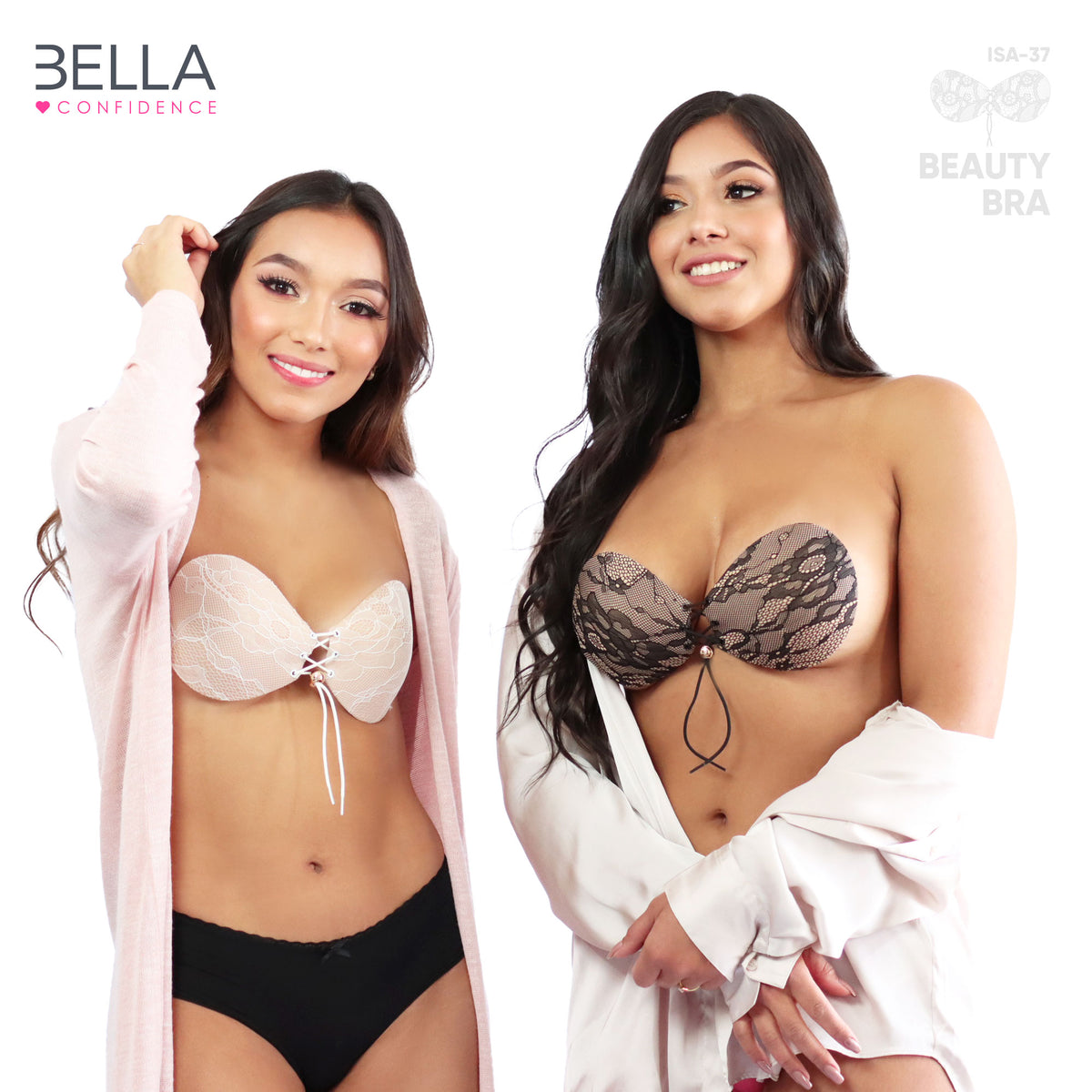 Brasier Invisible Adhesivo con Encaje para unir el busto / Beauty bra– Bella  Confidence