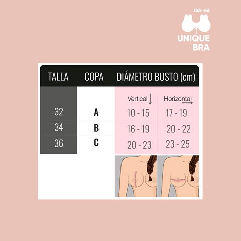 Brasier adhesivo en tela / Unique bra / ISA-56